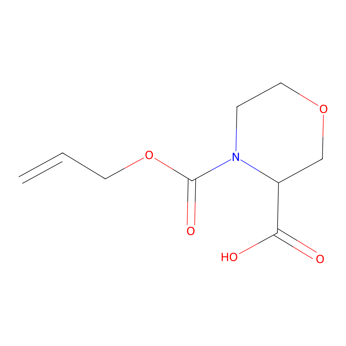 4-[(Prop-2-en-1-yloxy)carbonyl]morpholine-3-carboxylic acid molecular structure, CAS 1486862-25-2