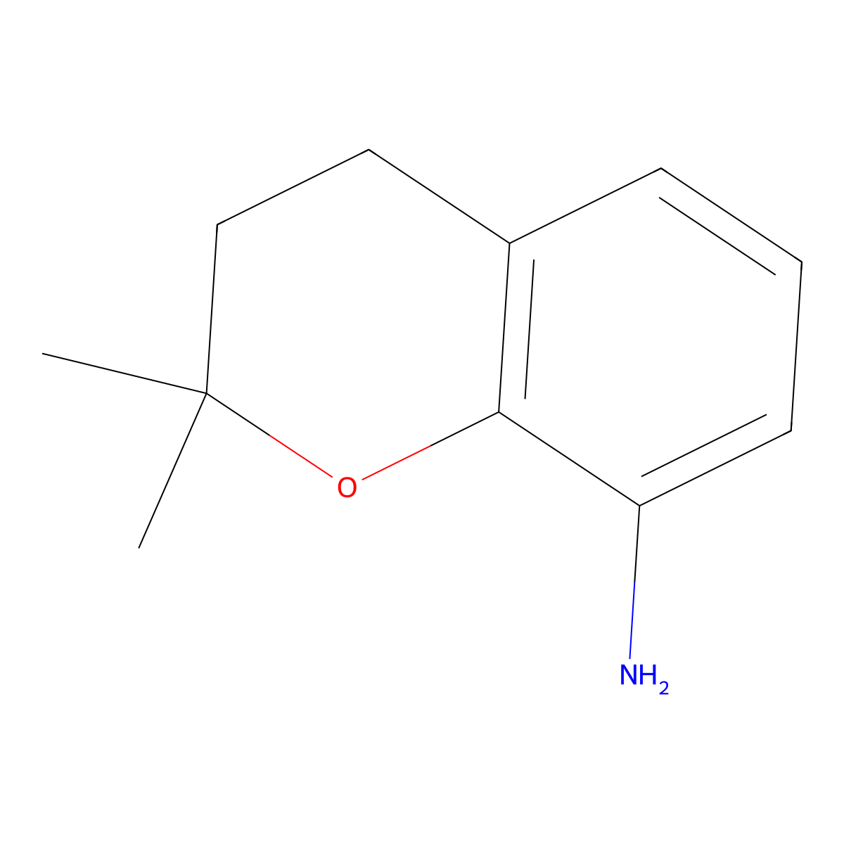 2,2-dimethyl-3,4-dihydro-2H-1-benzopyran-8-amine molecular structure, CAS 1486871-88-8