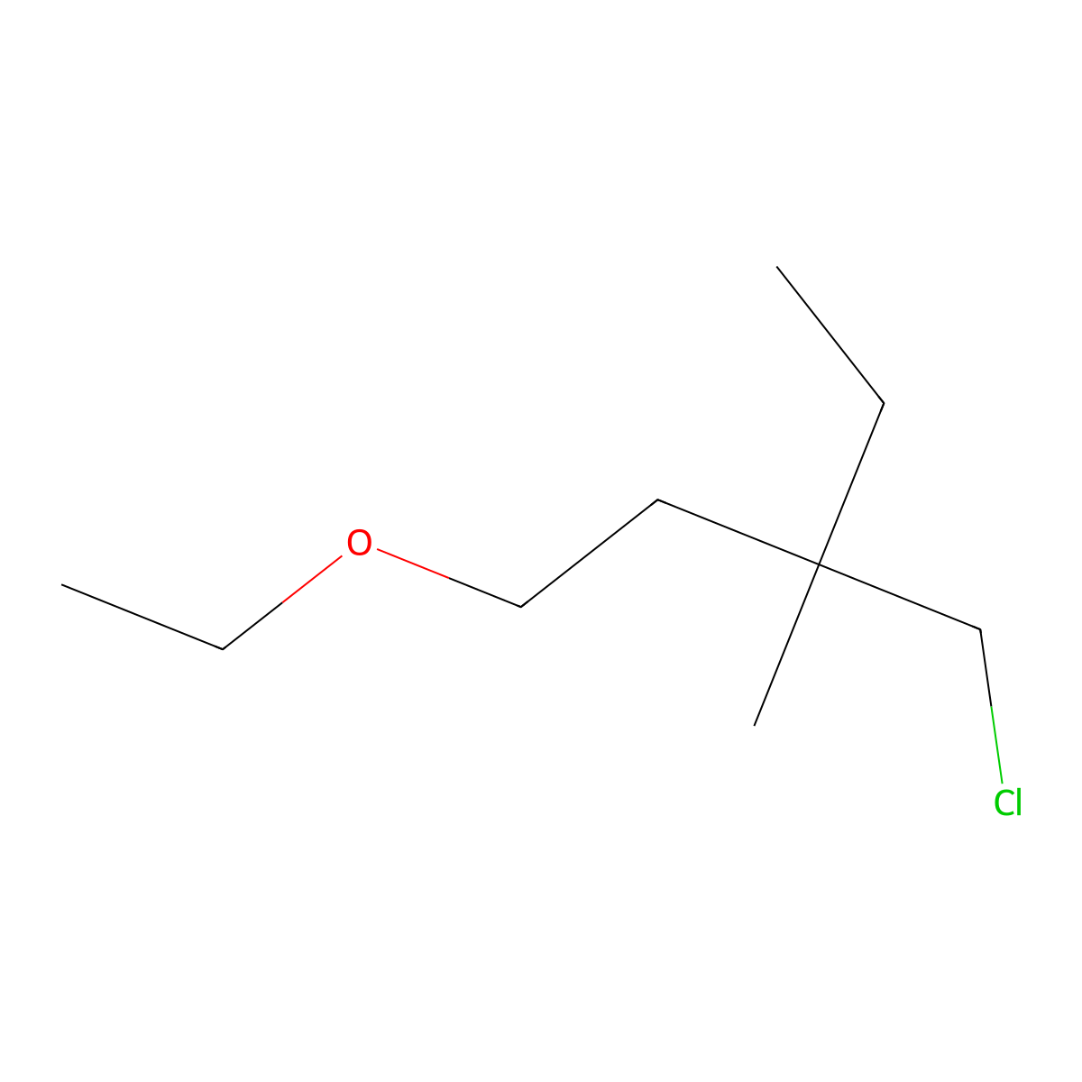 3-(Chloromethyl)-1-ethoxy-3-methylpentane molecular structure, CAS 1486875-27-7