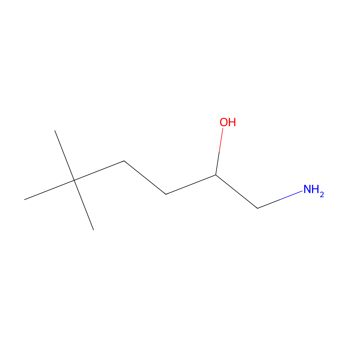 1-Amino-5,5-dimethylhexan-2-ol molecular structure, CAS 1486885-75-9