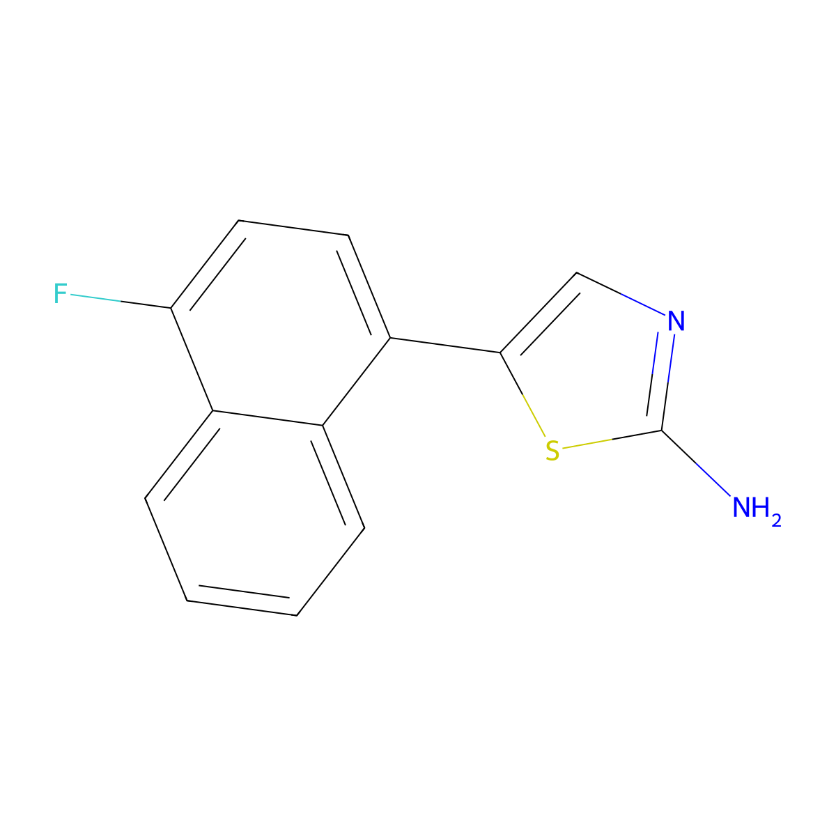 5-(4-Fluoronaphthalen-1-yl)thiazol-2-amine molecular structure, CAS 1486890-74-7