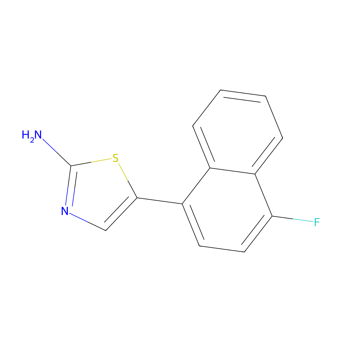5-(4-Fluoronaphthalen-1-yl)thiazol-2-amine molecular structure, CAS 1486890-74-7