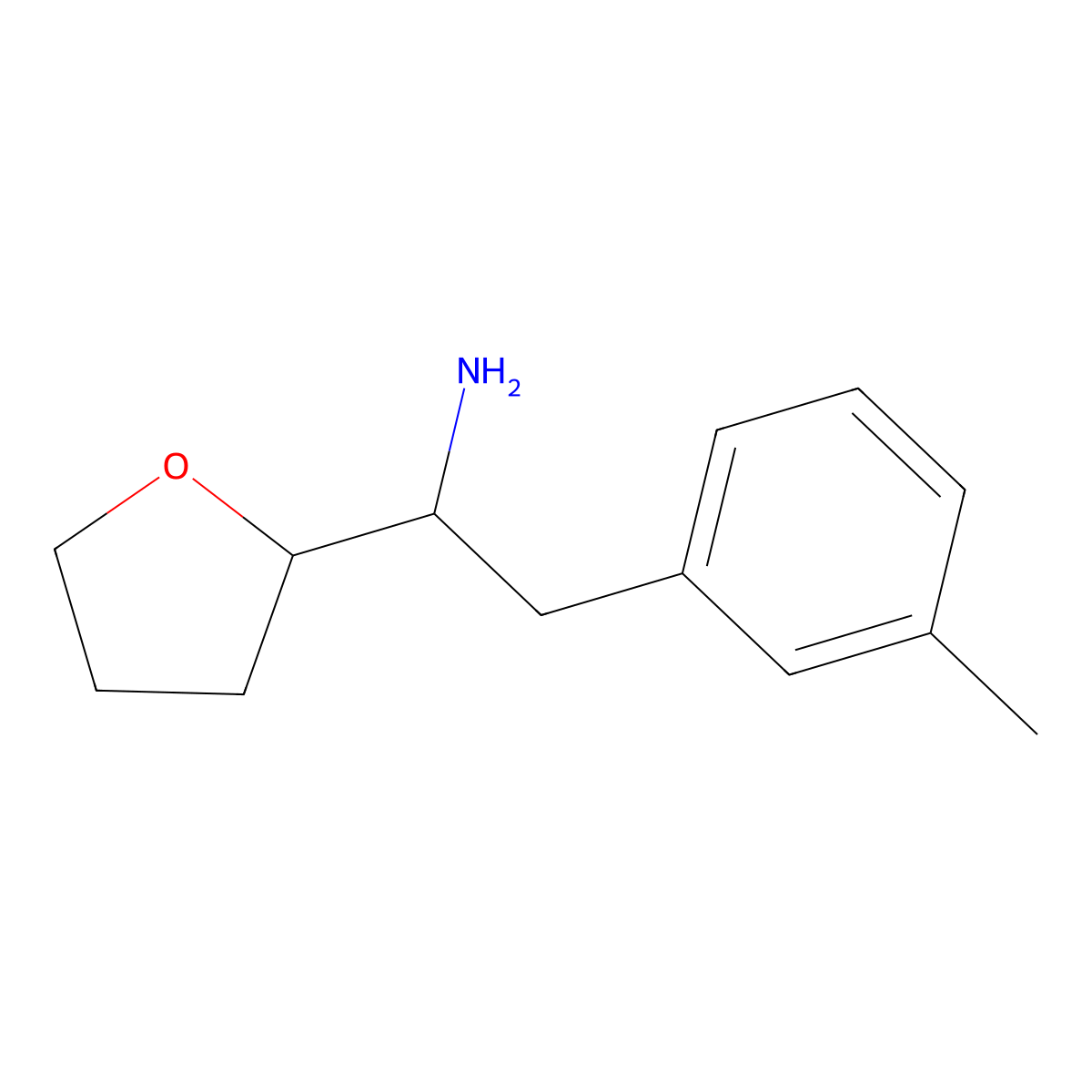 2-(3-Methylphenyl)-1-(oxolan-2-yl)ethan-1-amine molecular structure, CAS 1486891-58-0