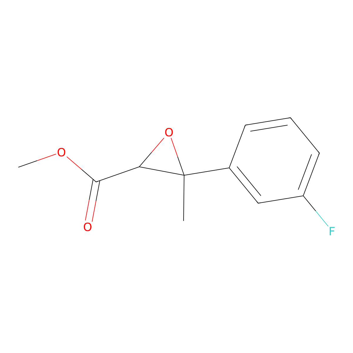 Methyl 3-(3-fluorophenyl)-3-methyloxirane-2-carboxylate molecular structure, CAS 1486899-42-6