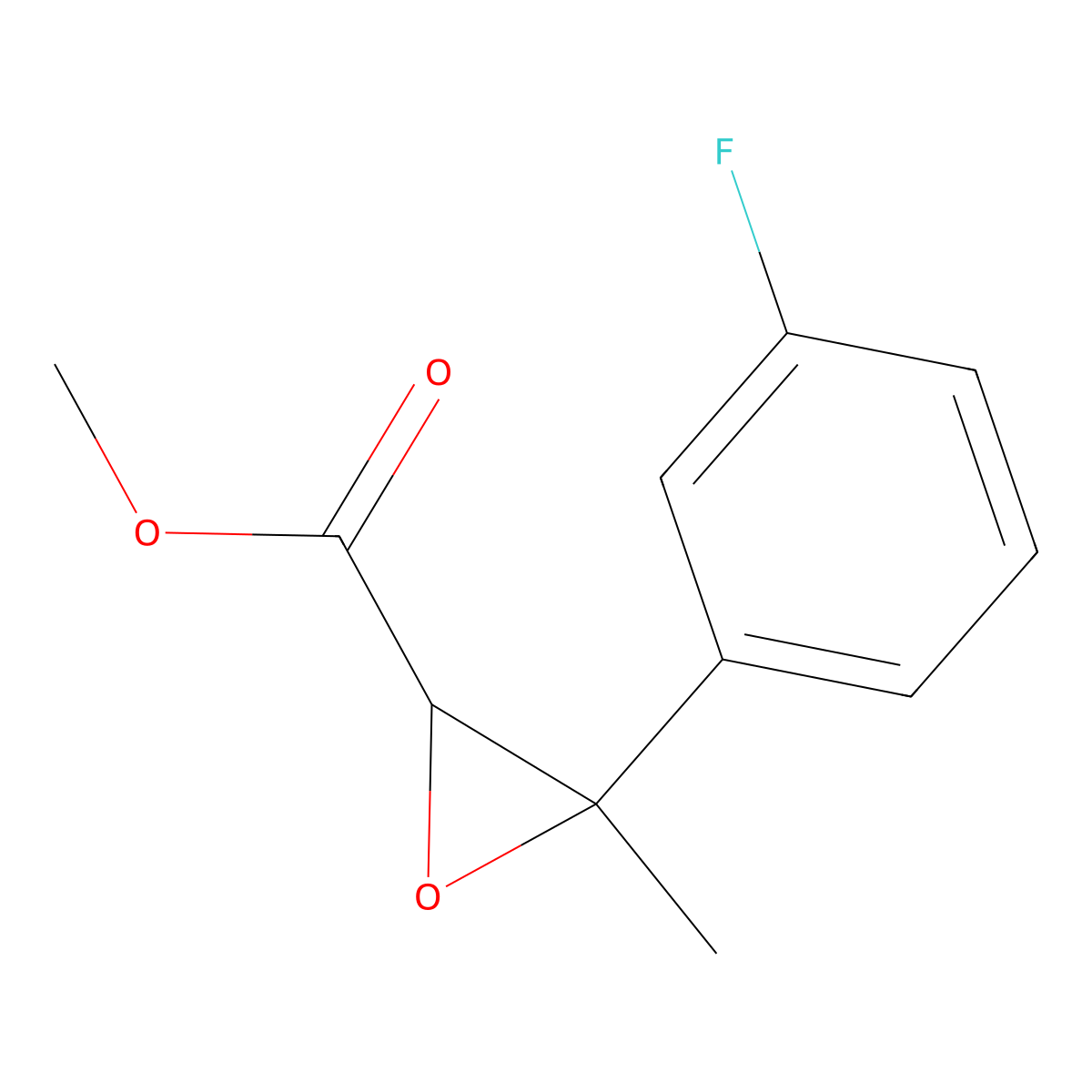 Methyl 3-(3-fluorophenyl)-3-methyloxirane-2-carboxylate molecular structure, CAS 1486899-42-6