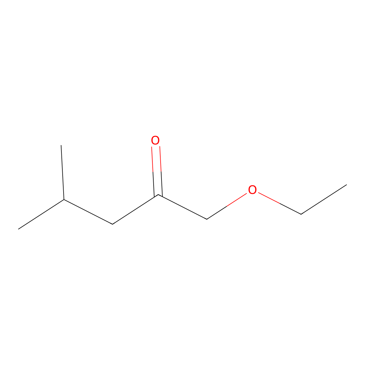 1-Ethoxy-4-methylpentan-2-one molecular structure, CAS 14869-38-6