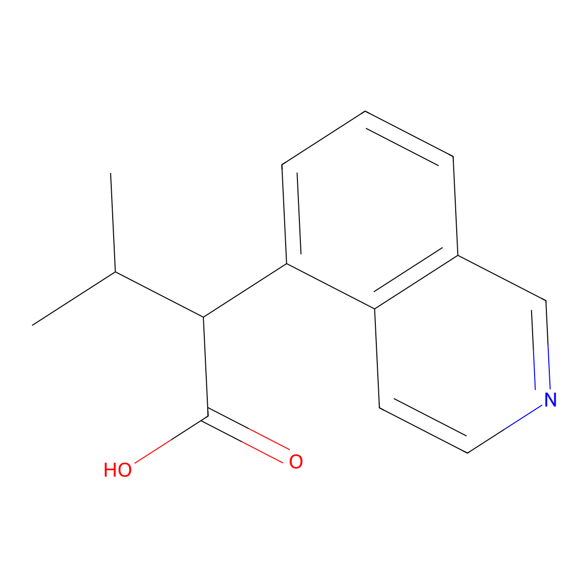 2-(Isoquinolin-5-yl)-3-methylbutanoic acid molecular structure, CAS 1486905-58-1