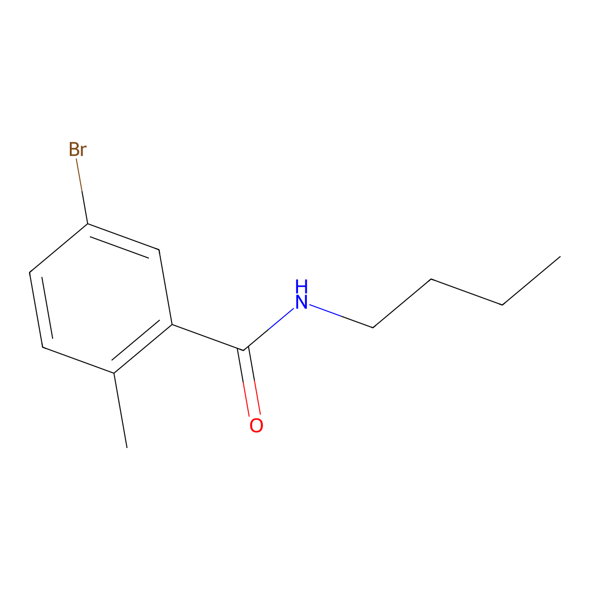 5-bromo-N-butyl-2-methylbenzamide molecular structure, CAS 1486921-32-7