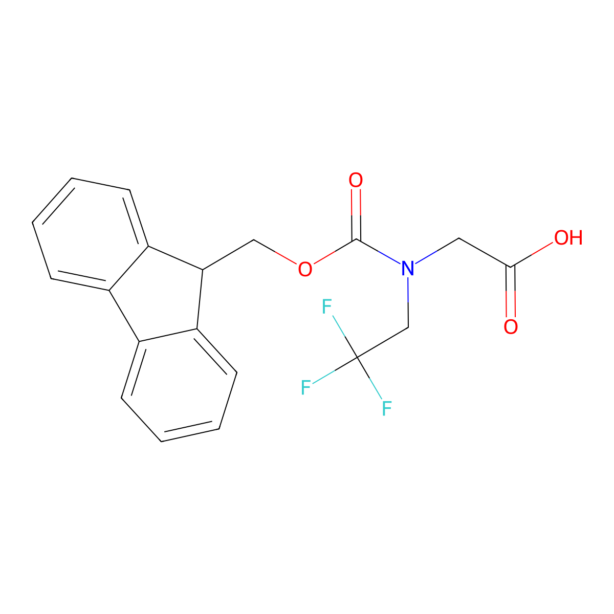 N-Fmoc-N-(2,2,2-trifluoroethyl)glycine molecular structure, CAS 1486953-68-7