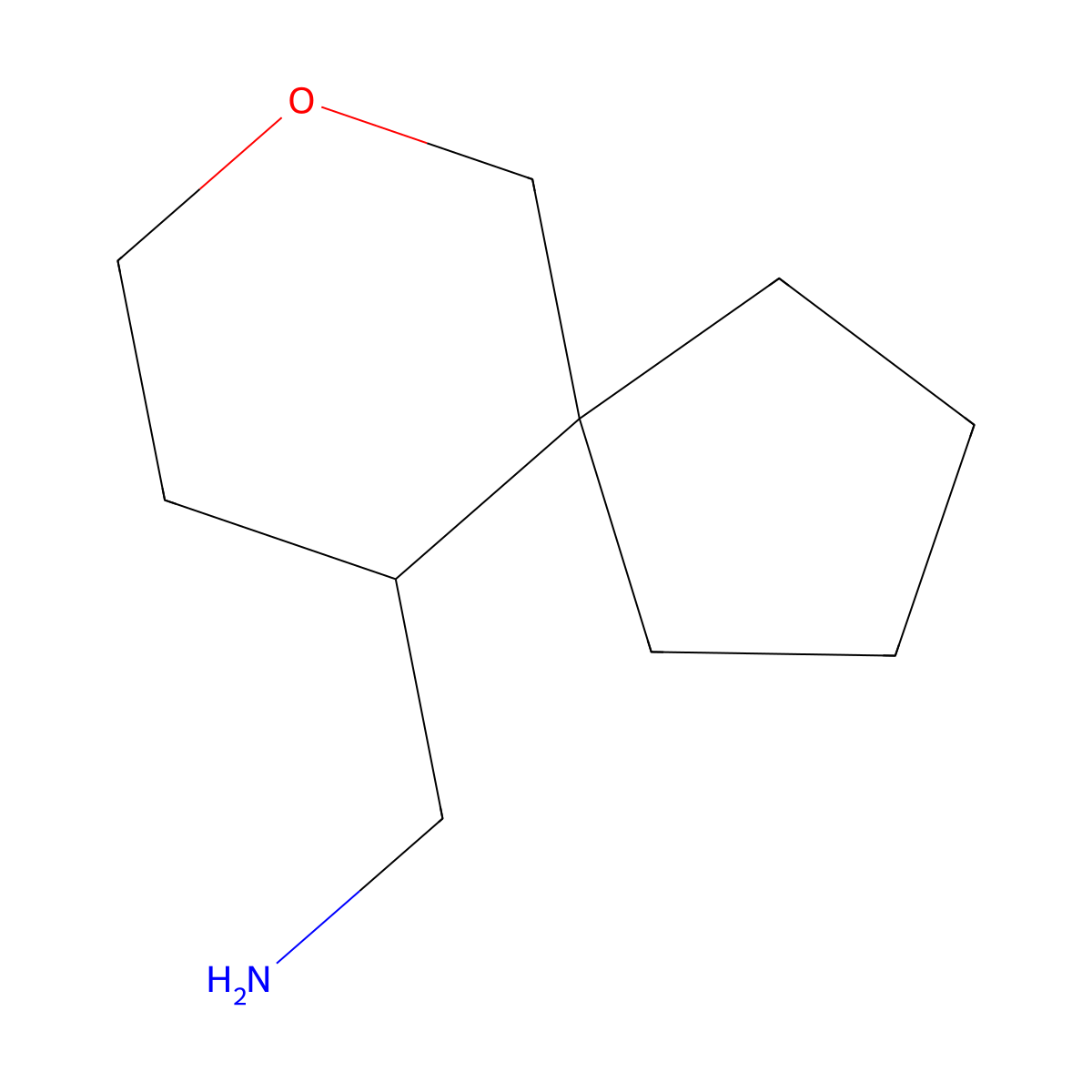 1-{7-Oxaspiro[4.5]decan-10-yl}methanamine molecular structure, CAS 1486955-08-1