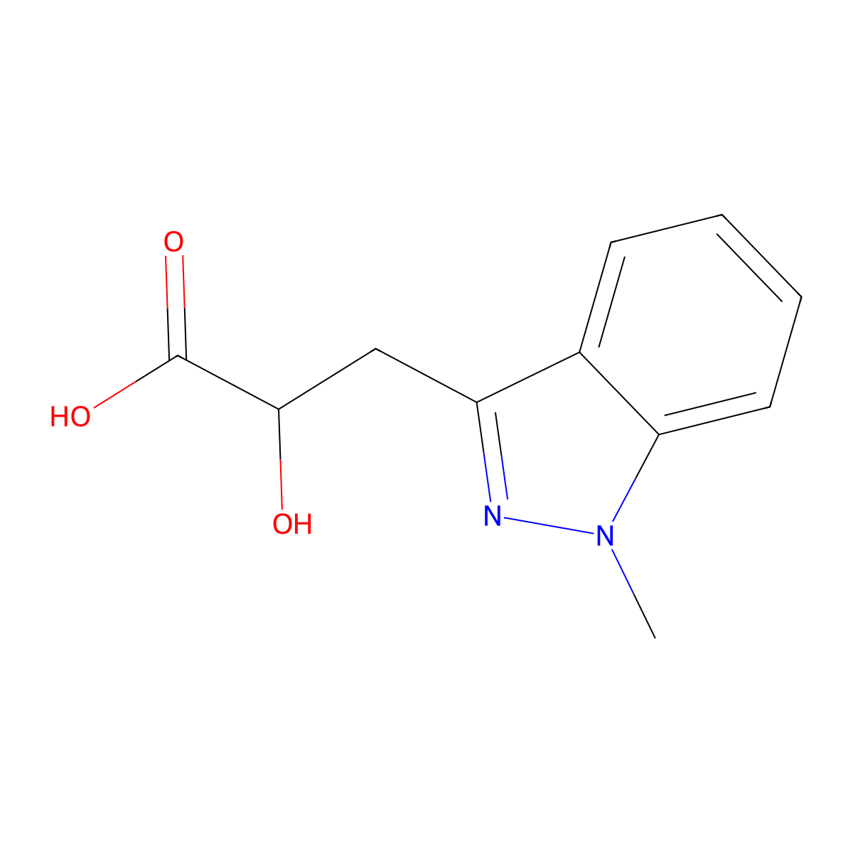2-Hydroxy-3-(1-methyl-1h-indazol-3-yl)propanoic acid molecular structure, CAS 1486986-61-1