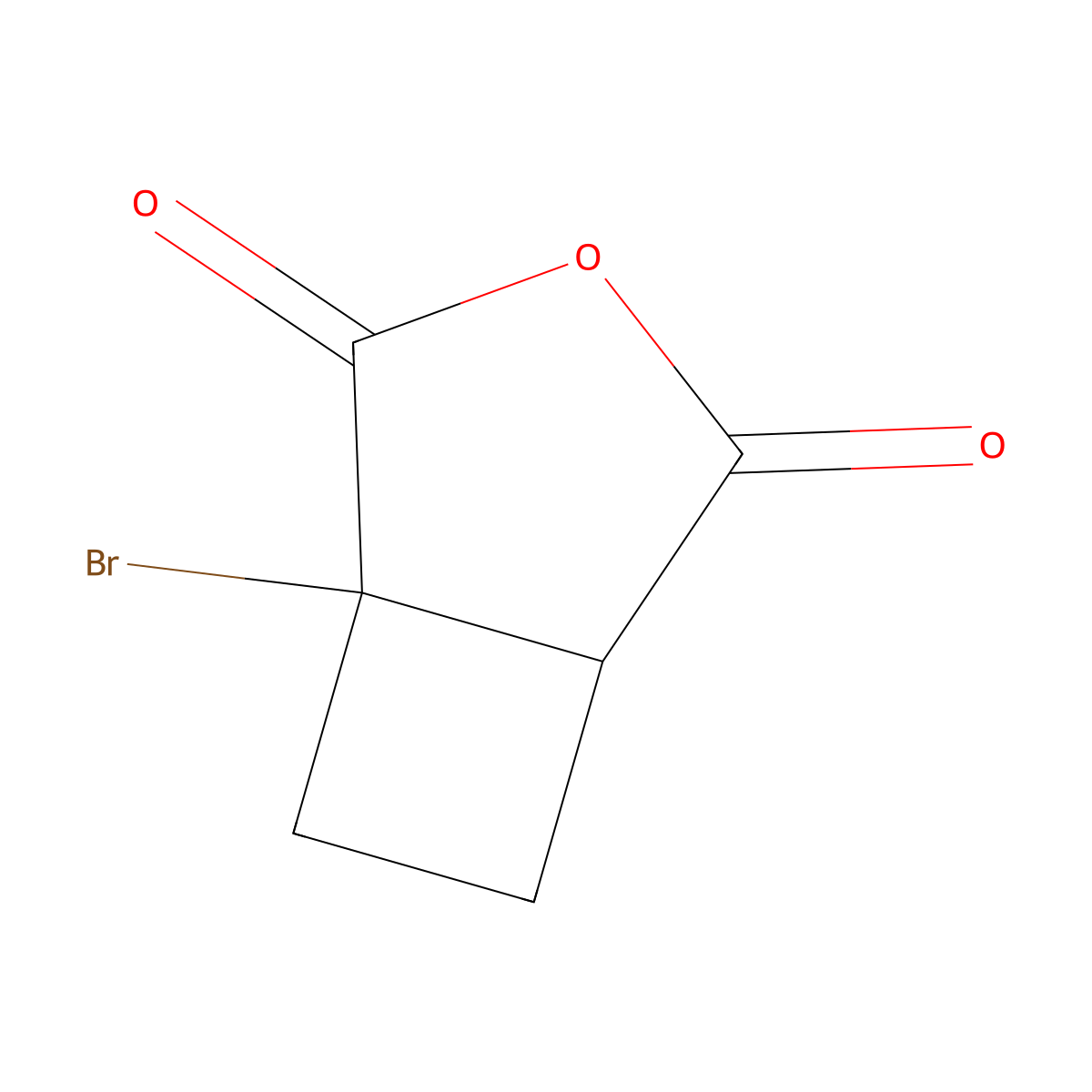 1-Bromo-3-oxabicyclo[3.2.0]heptane-2,4-dione molecular structure, CAS 1487-00-9