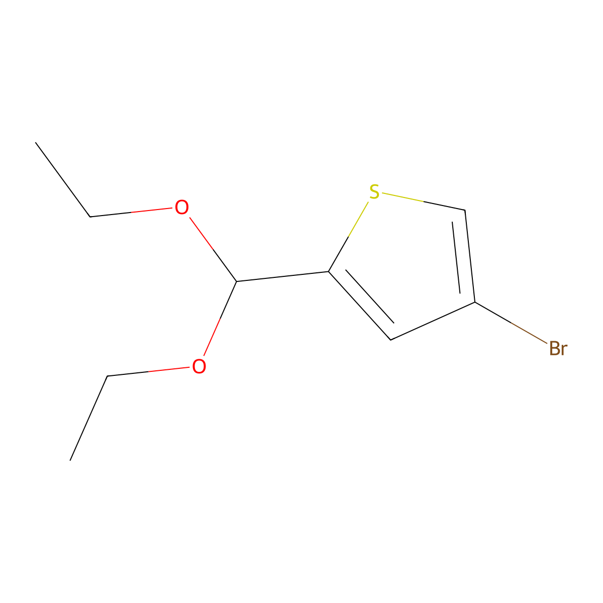 4-Bromo-2-(diethoxymethyl)thiophene molecular structure, CAS 1487-22-5