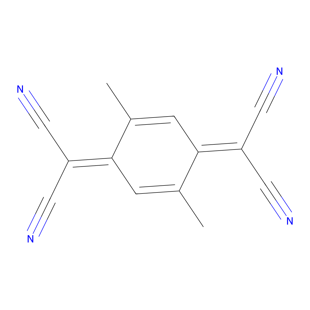 2,5-Dimethyl-7,7,8,8-tetracyanoquinodimethane molecular structure, CAS 1487-82-7