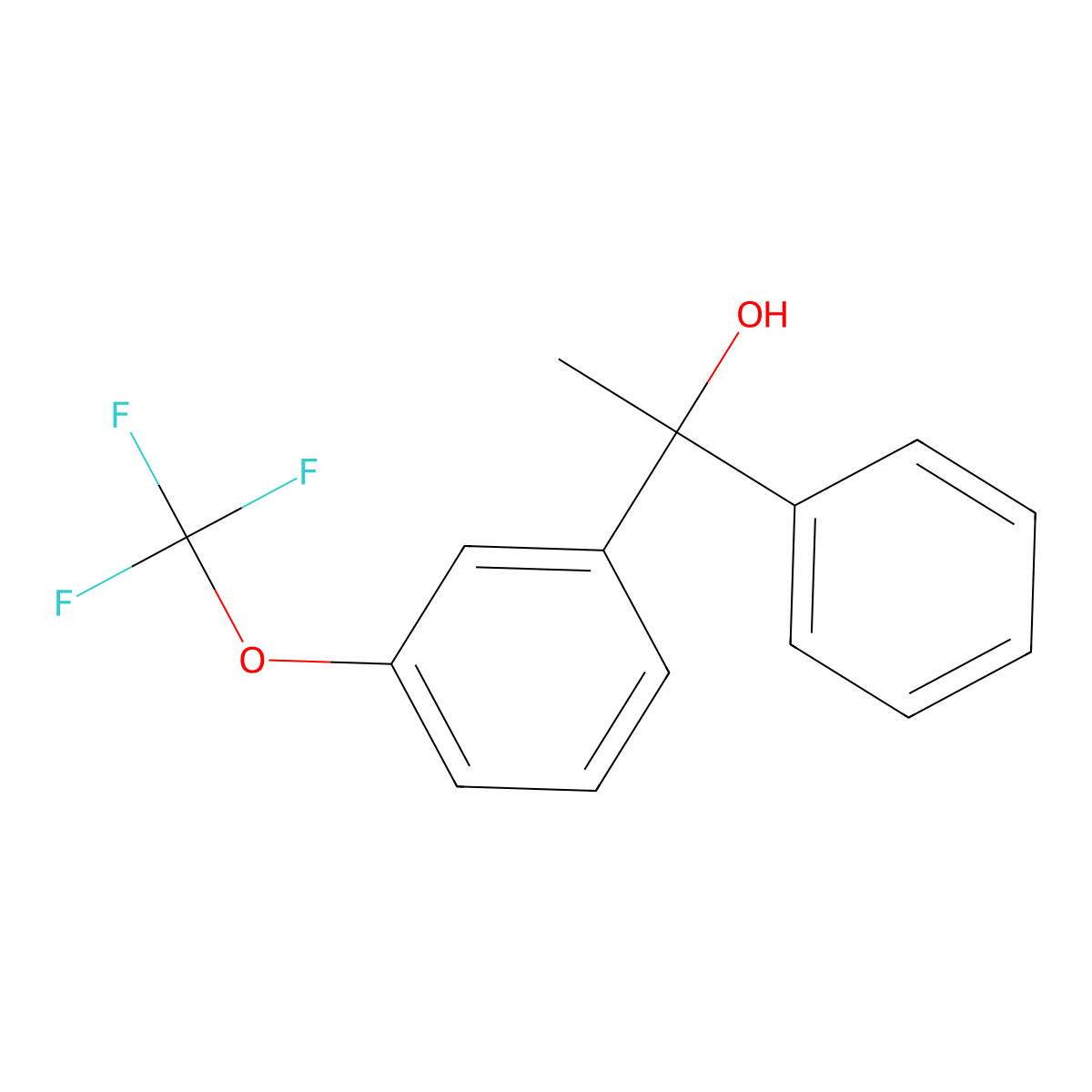 alpha-Methyl-alpha-phenyl-3-(trifluoromethoxy)benZenemethanol molecular structure, CAS 1487001-79-5