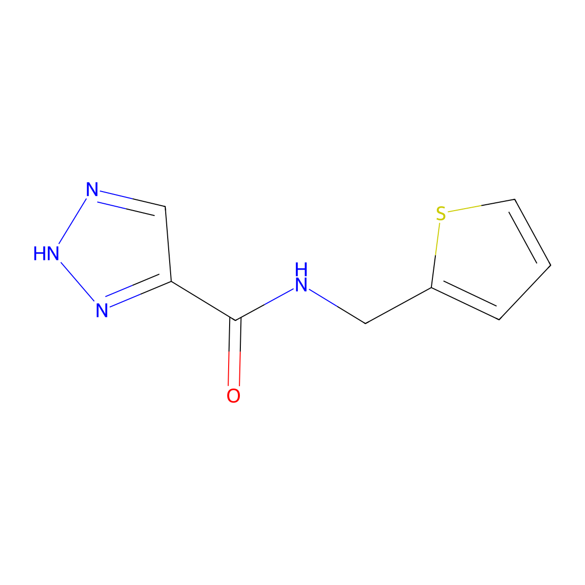 N-(2-thienylmethyl)-1H-1,2,3-triazole-5-carboxamide molecular structure, CAS 1487005-49-1