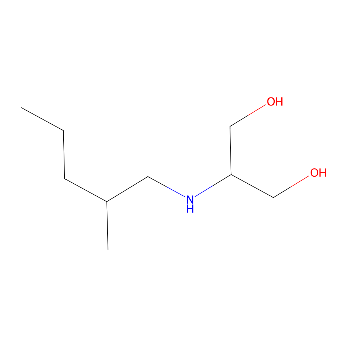 2-[(2-Methylpentyl)amino]propane-1,3-diol molecular structure, CAS 1487013-77-3