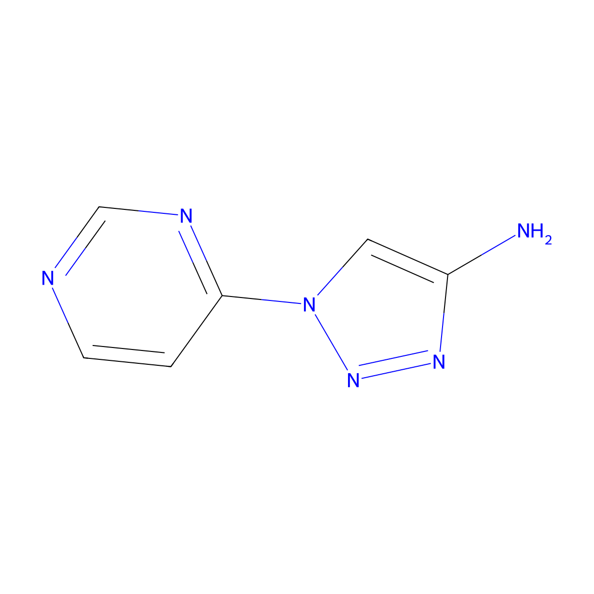 1-(pyrimidin-4-yl)-1H-1,2,3-triazol-4-amine molecular structure, CAS 1487014-34-5