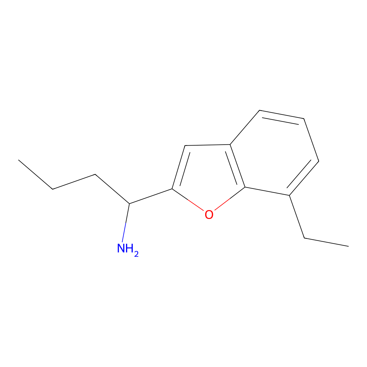 1-(7-Ethylbenzofuran-2-yl)butan-1-amine molecular structure, CAS 1487027-11-1