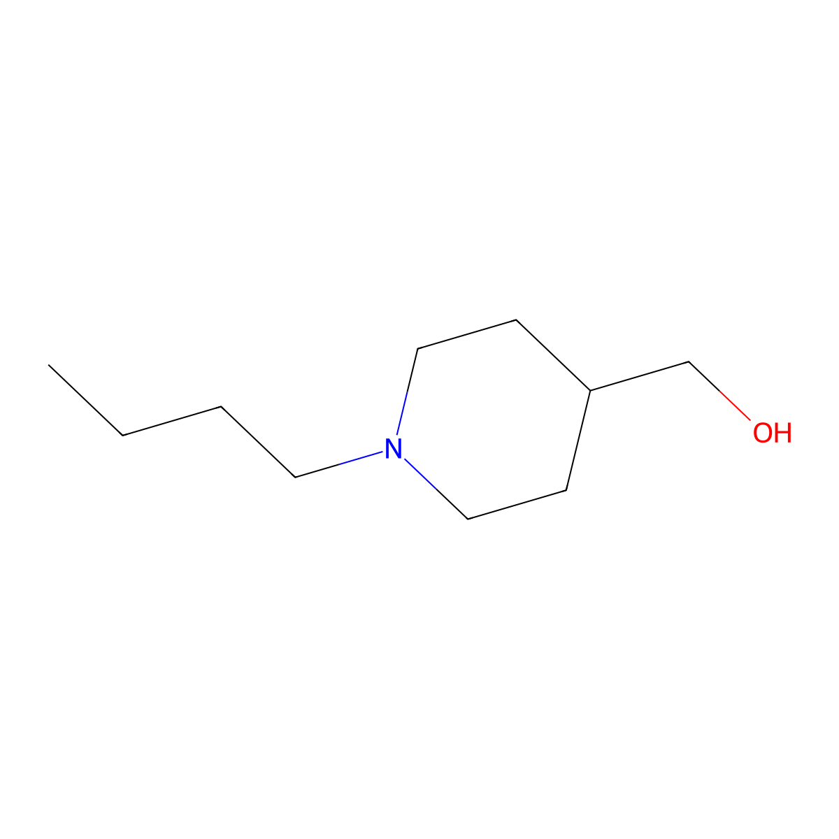 (1-Butylpiperidin-4-yl)methanol molecular structure, CAS 148703-15-5