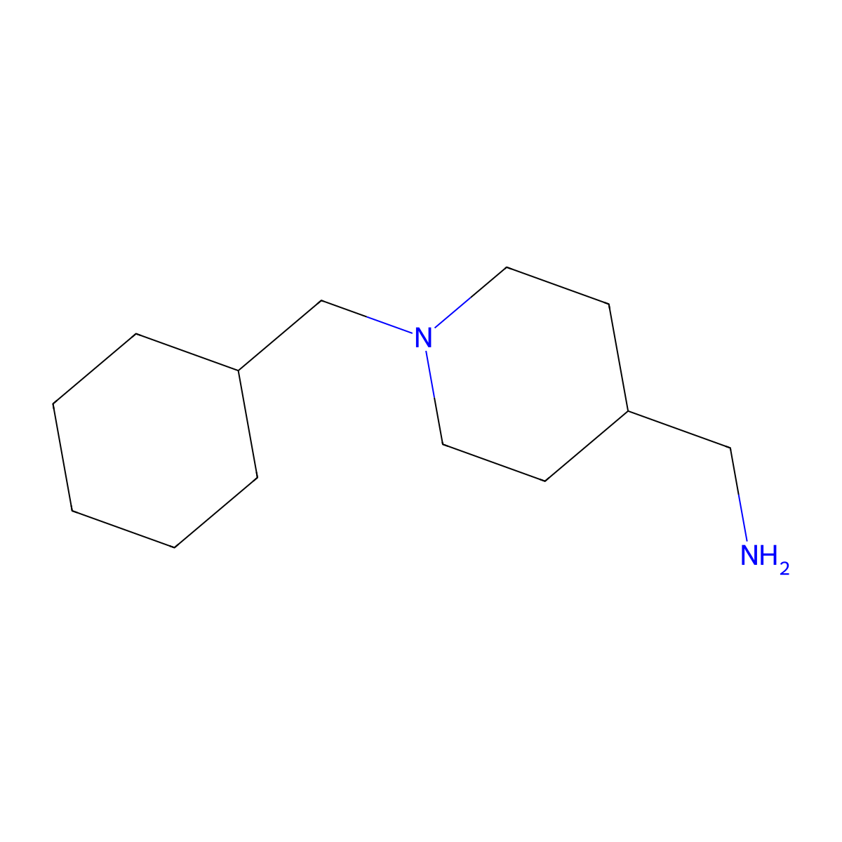 [1-(Cyclohexylmethyl)piperidin-4-yl]methanamine molecular structure, CAS 148703-17-7