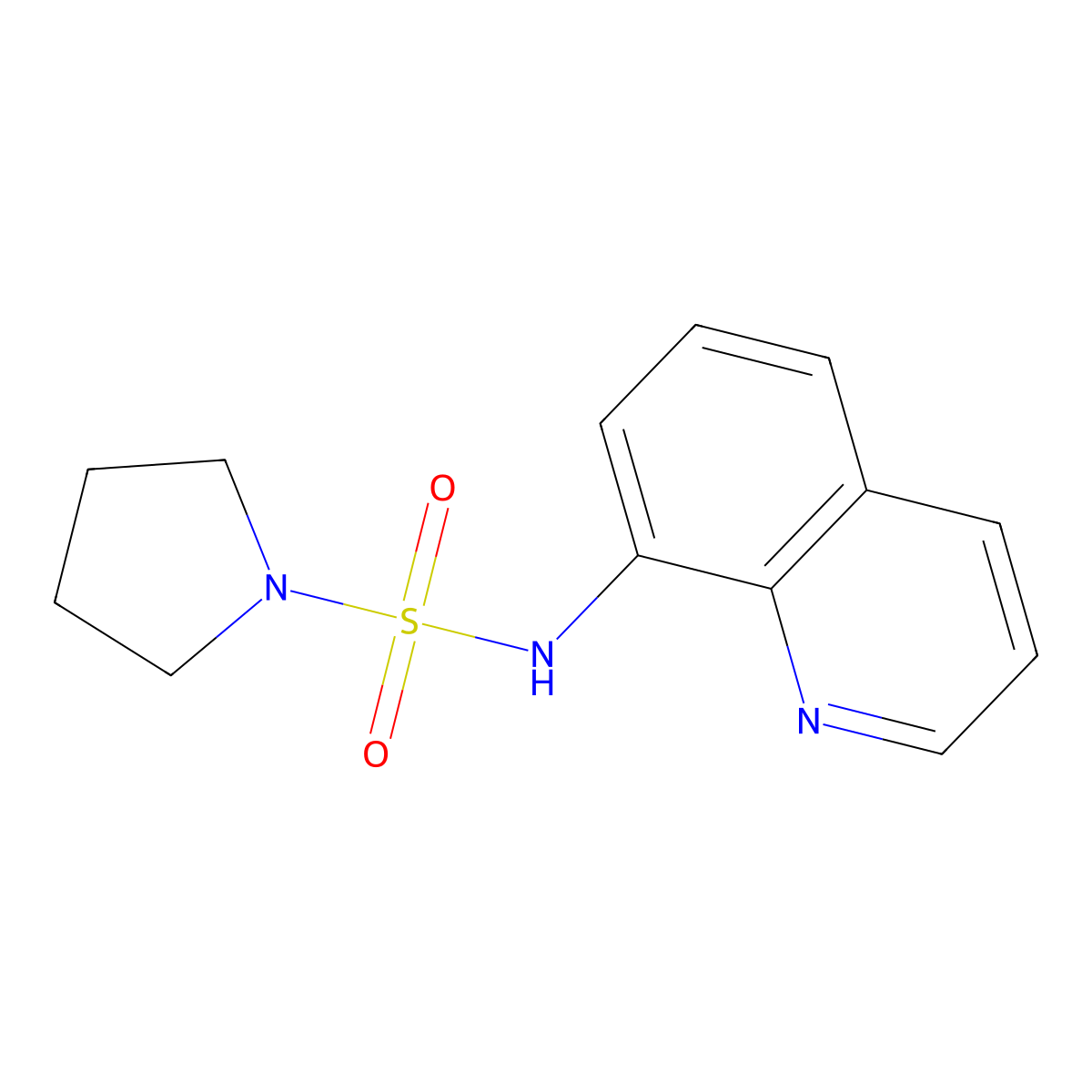 N-(8-quinolinyl)-1-pyrrolidinesulfonamide molecular structure, CAS 148704-76-1