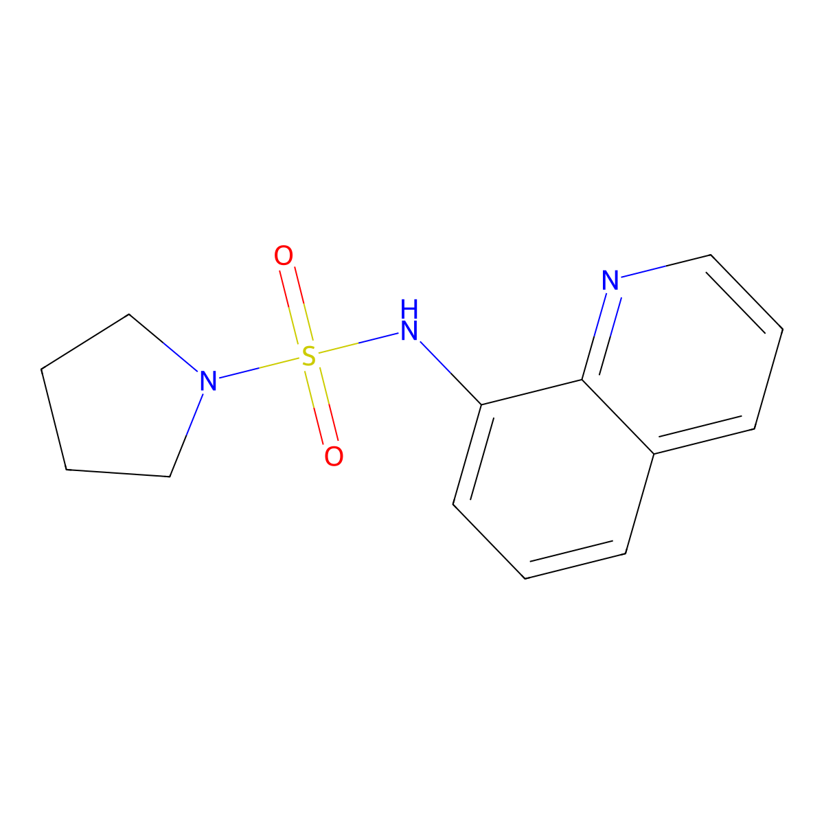 N-(8-quinolinyl)-1-pyrrolidinesulfonamide molecular structure, CAS 148704-76-1