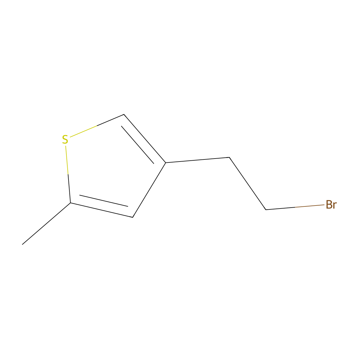 4-(2-Bromoethyl)-2-methylthiophene molecular structure, CAS 1487041-90-6