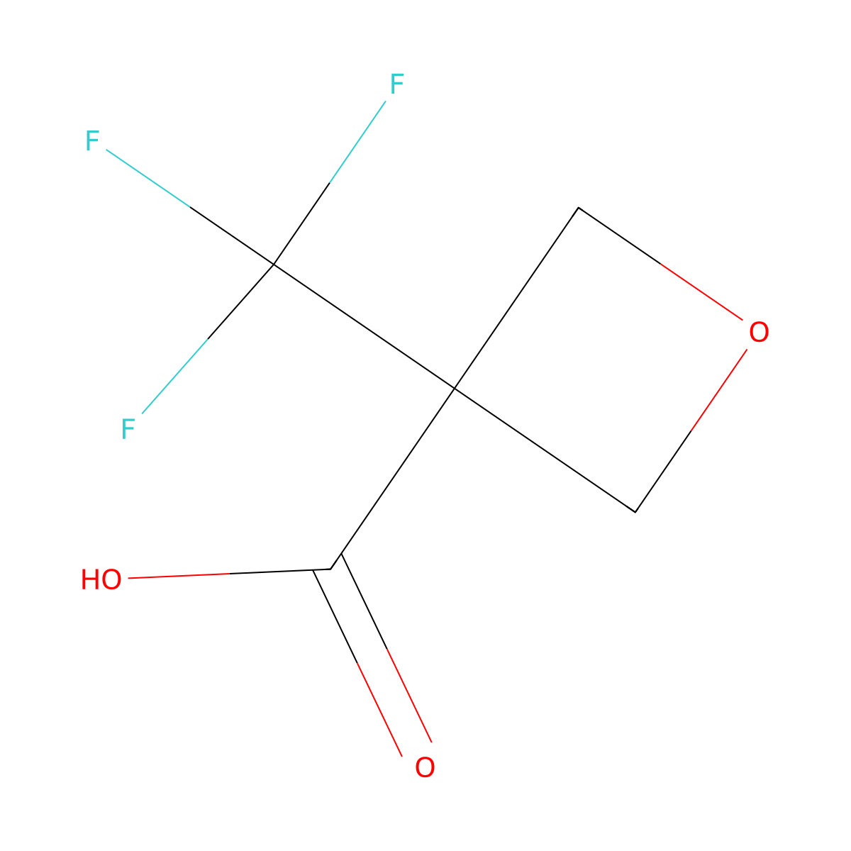 3-(Trifluoromethyl)oxetane-3-carboxylic acid molecular structure, CAS 1487042-04-5