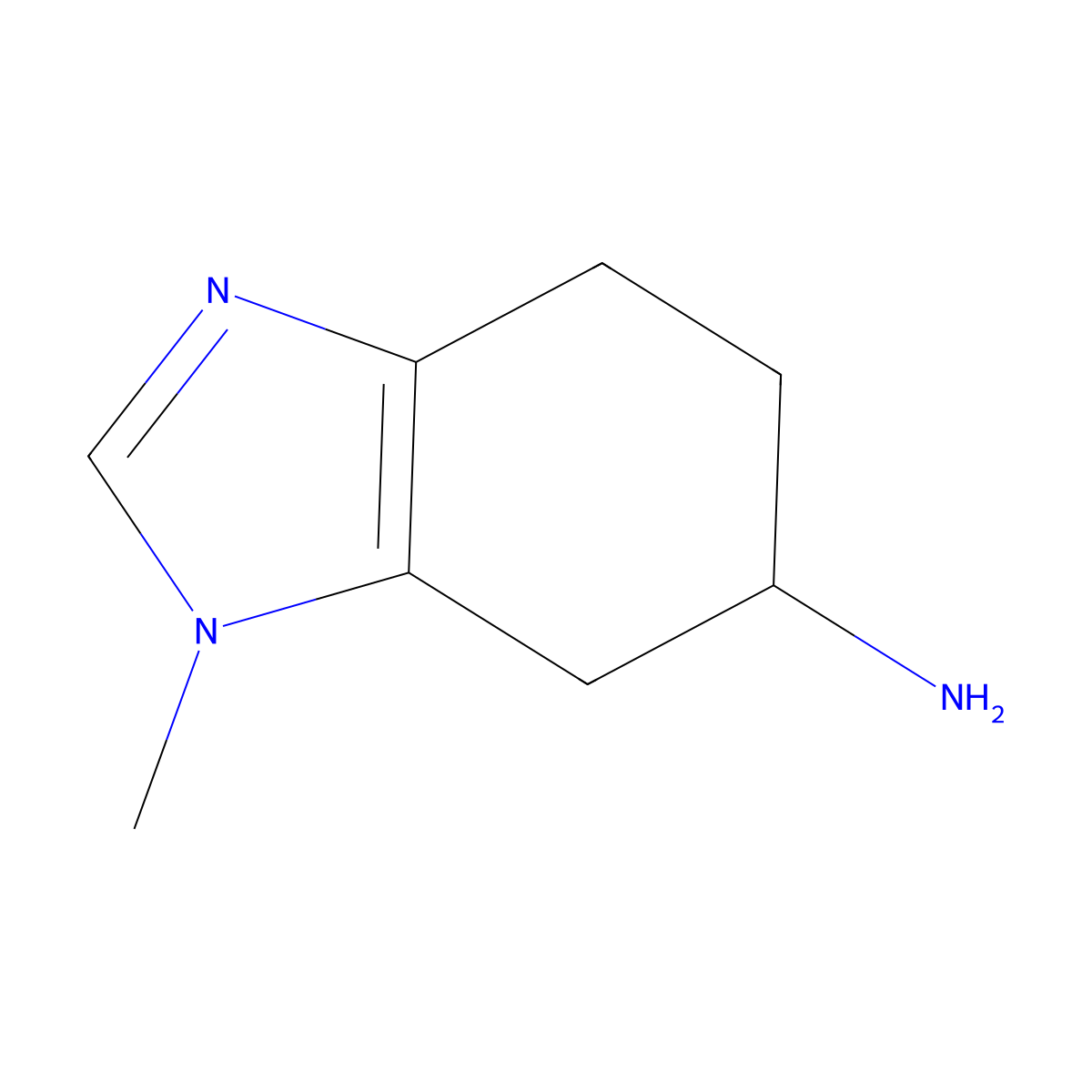 1-methyl-4,5,6,7-tetrahydro-1H-1,3-benzodiazol-6-amine molecular structure, CAS 1487078-06-7