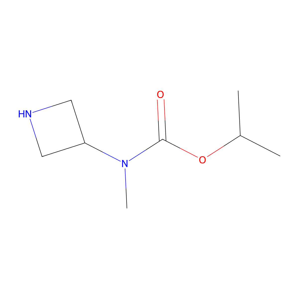 Isopropylazetidin-3-yl(methyl)carbamate molecular structure, CAS 1487104-44-8