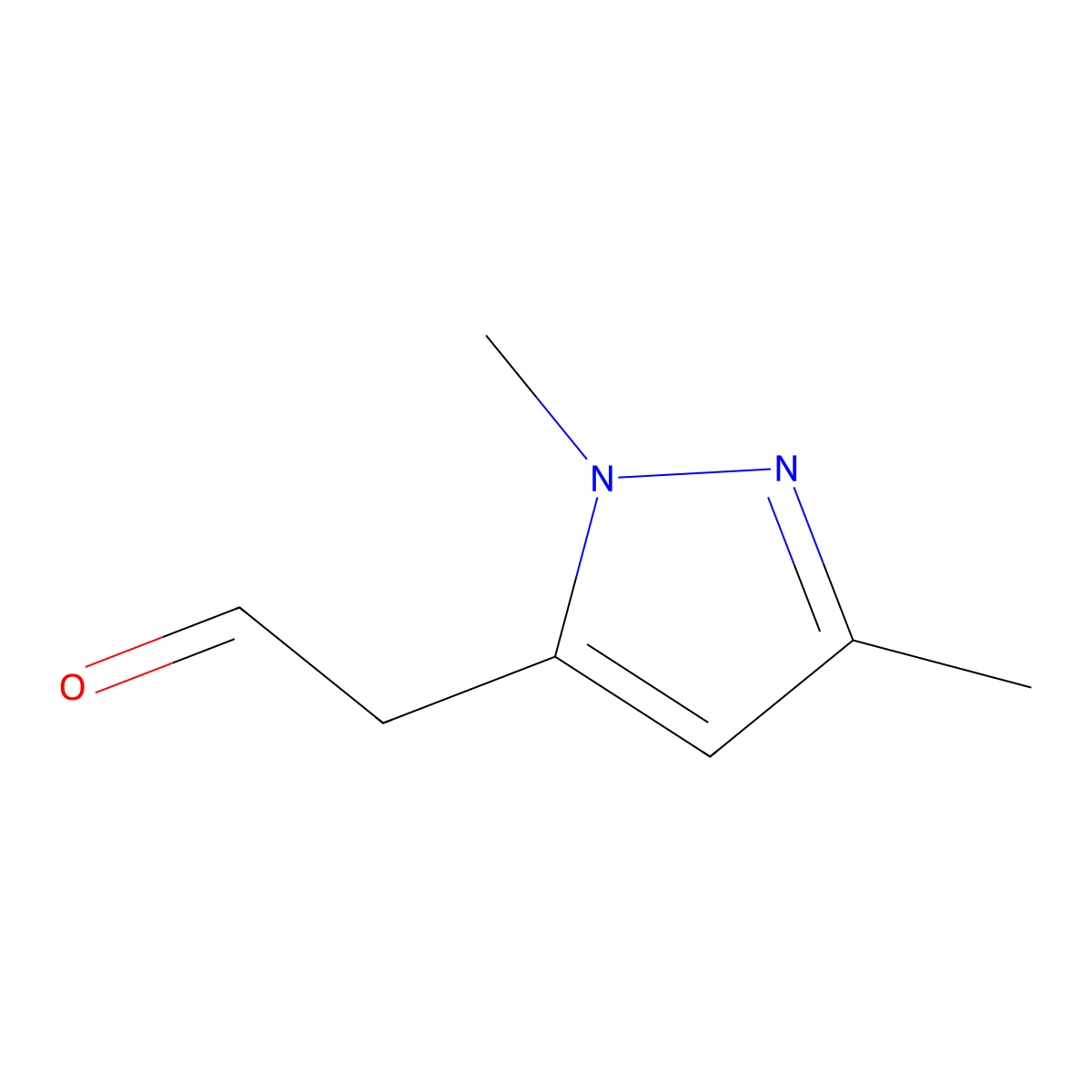 2-(1,3-Dimethyl-1h-pyrazol-5-yl)acetaldehyde molecular structure, CAS 1487117-41-8