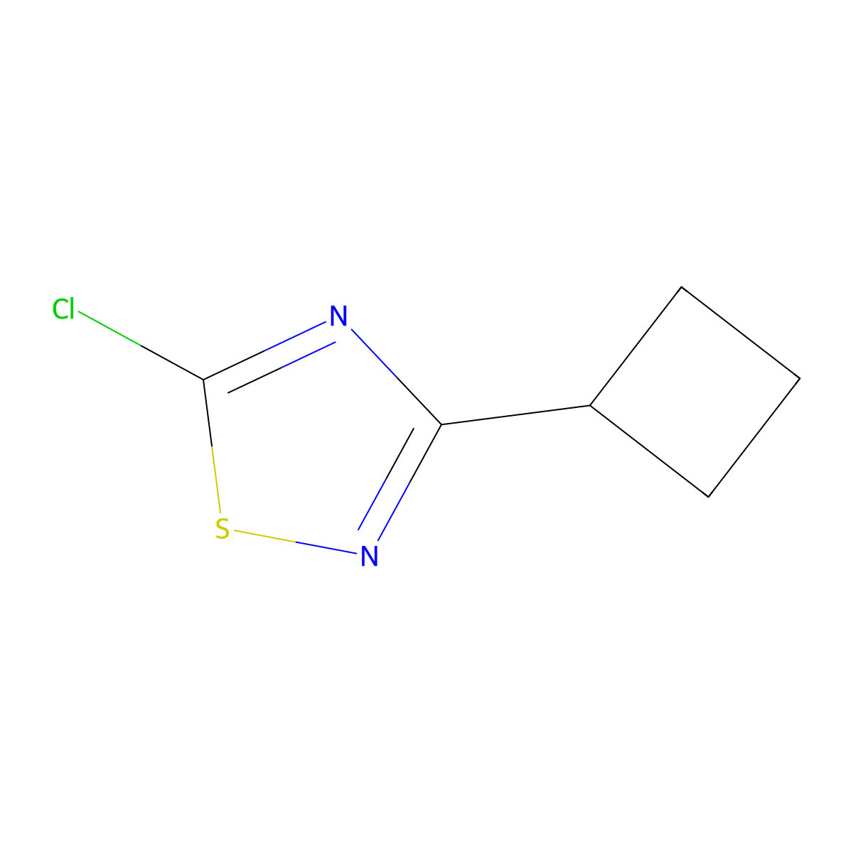 5-Chloro-3-cyclobutyl-1,2,4-thiadiazole molecular structure, CAS 1487123-54-5