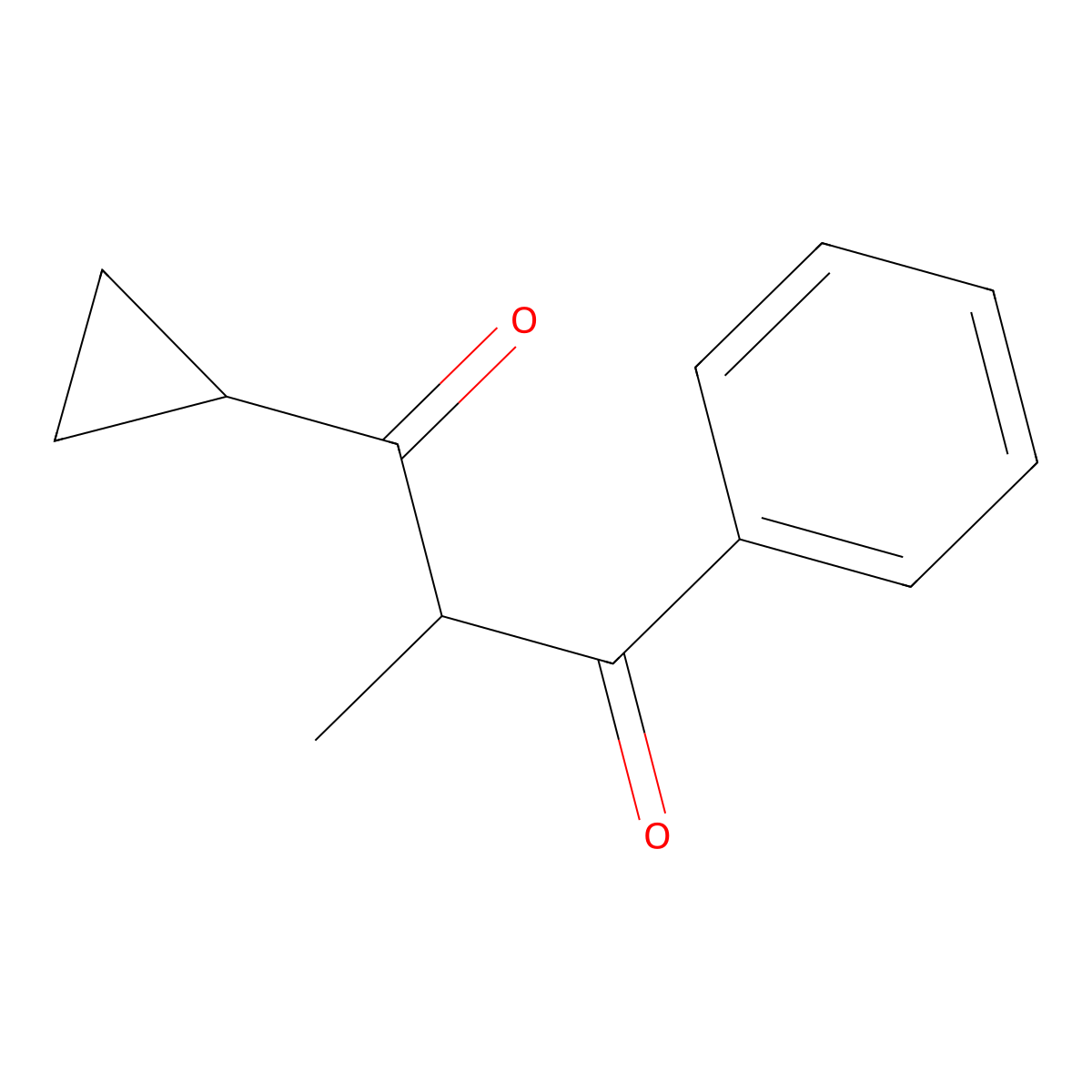 1-Cyclopropyl-2-methyl-3-phenylpropane-1,3-dione molecular structure, CAS 1487136-39-9