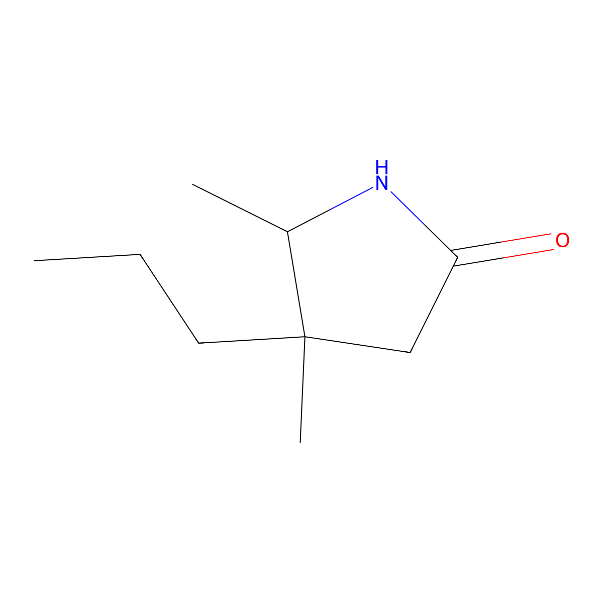 4,5-Dimethyl-4-propylpyrrolidin-2-one molecular structure, CAS 1487143-53-2