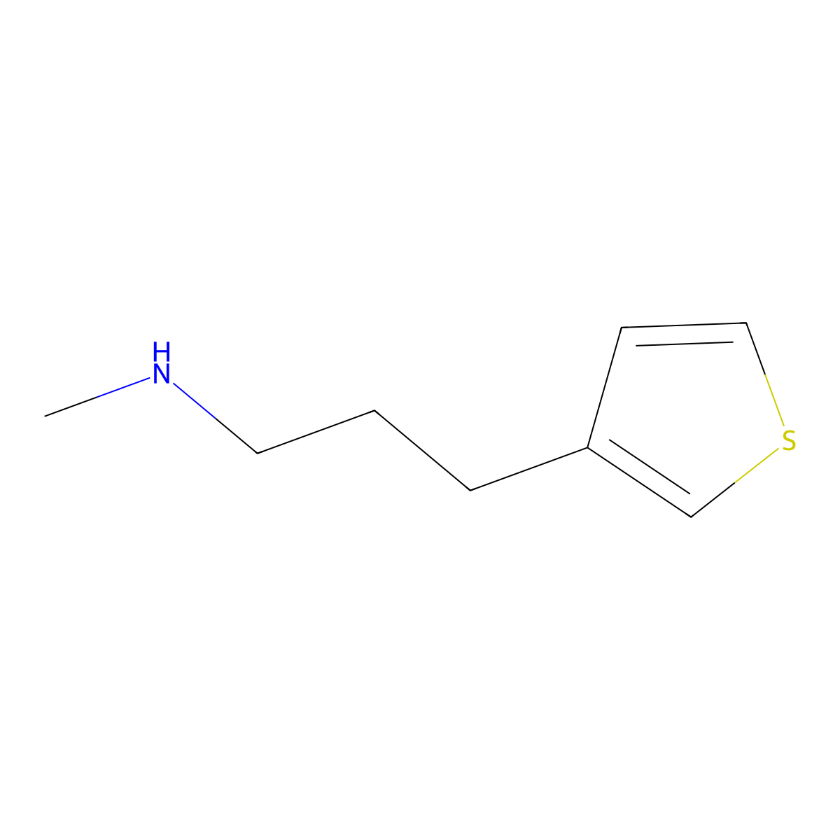 n-Methyl-3-(thiophen-3-yl)propan-1-amine molecular structure, CAS 1487154-19-7