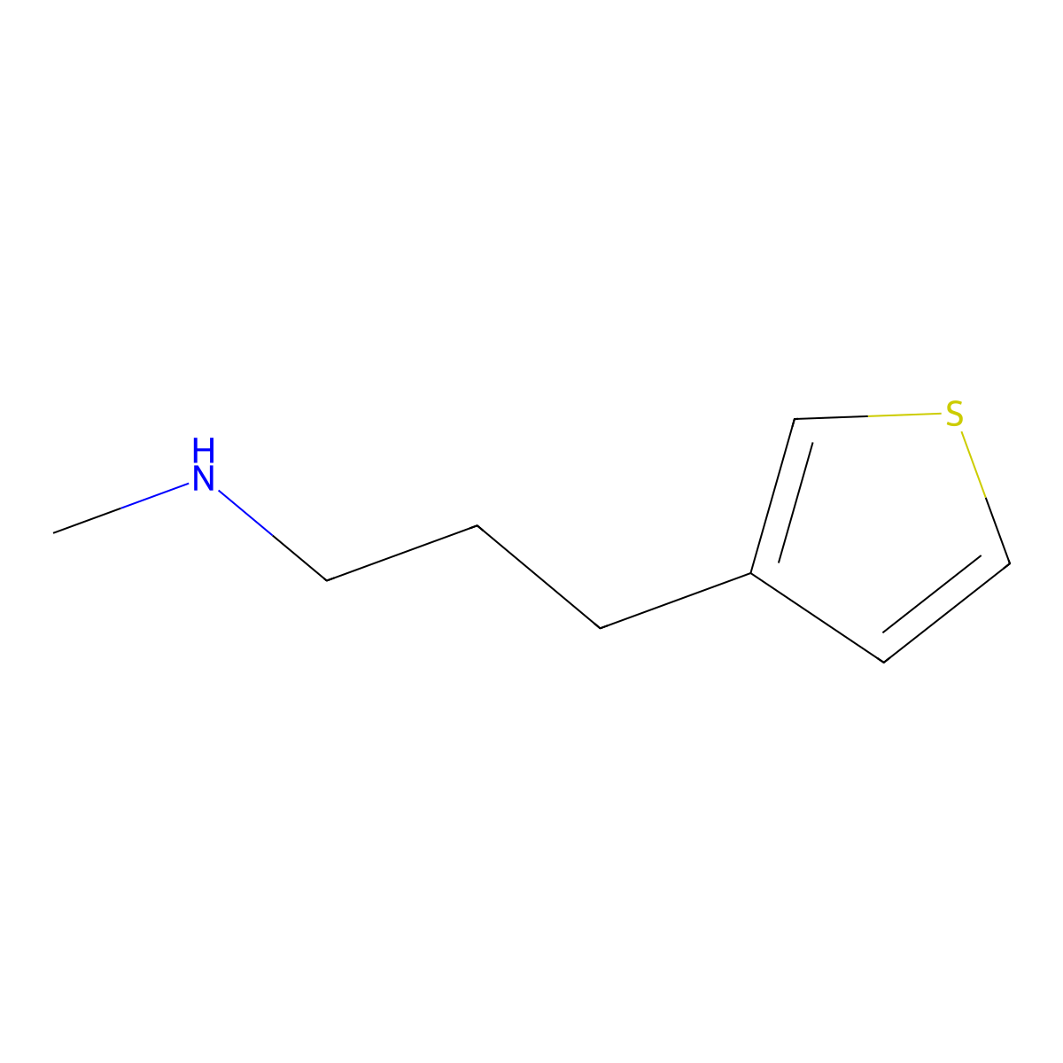n-Methyl-3-(thiophen-3-yl)propan-1-amine molecular structure, CAS 1487154-19-7