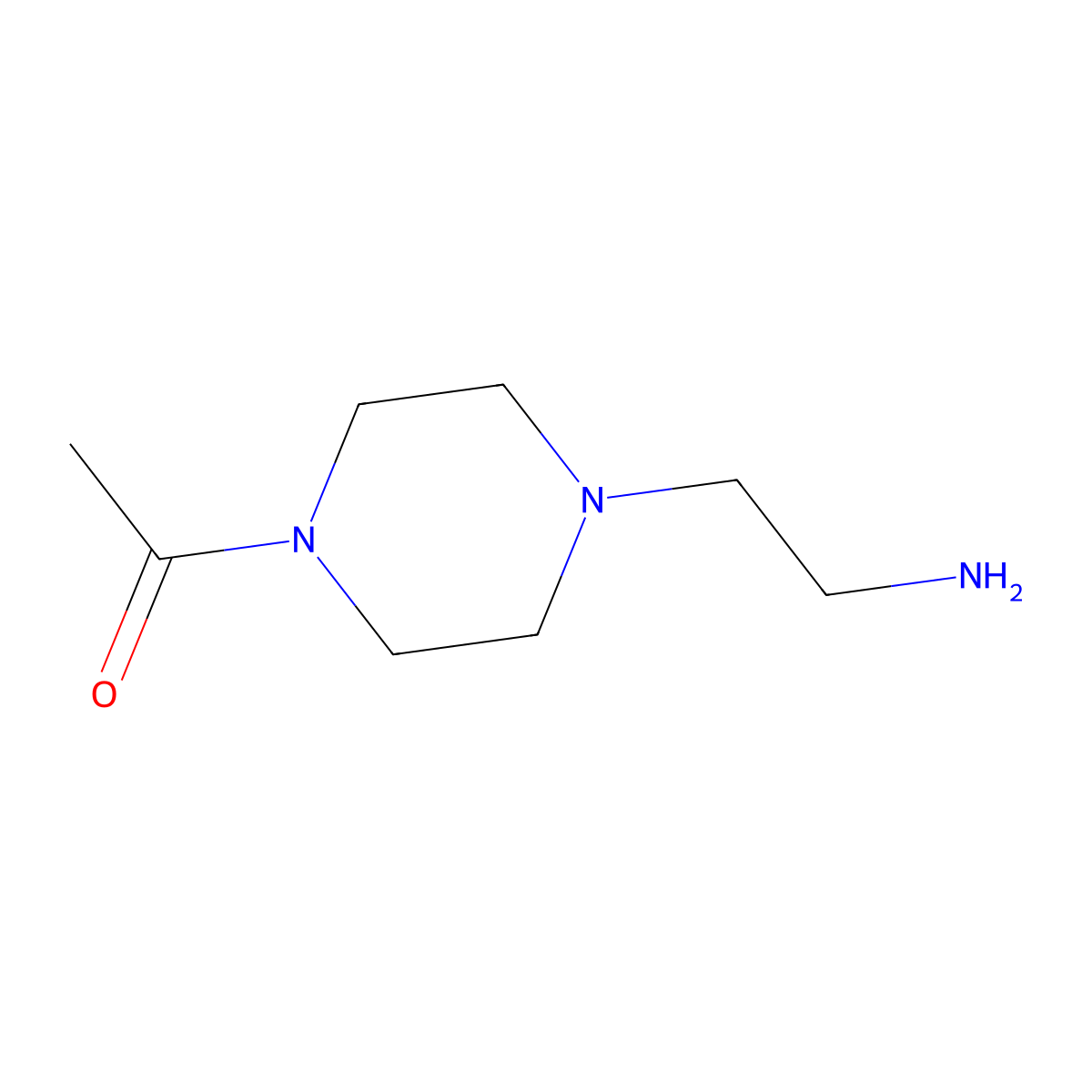 1-[4-(2-Aminoethyl)piperazin-1-yl]ethan-1-one molecular structure, CAS 148716-35-2
