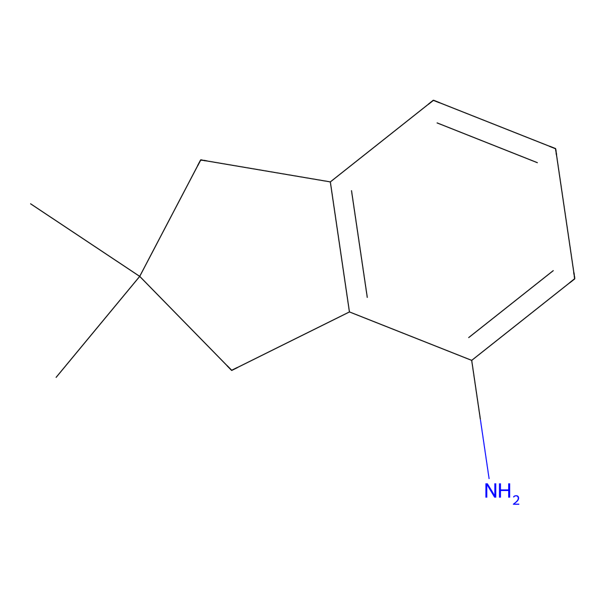 2,2-Dimethyl-2,3-dihydro-1H-inden-4-amine molecular structure, CAS 1487165-40-1