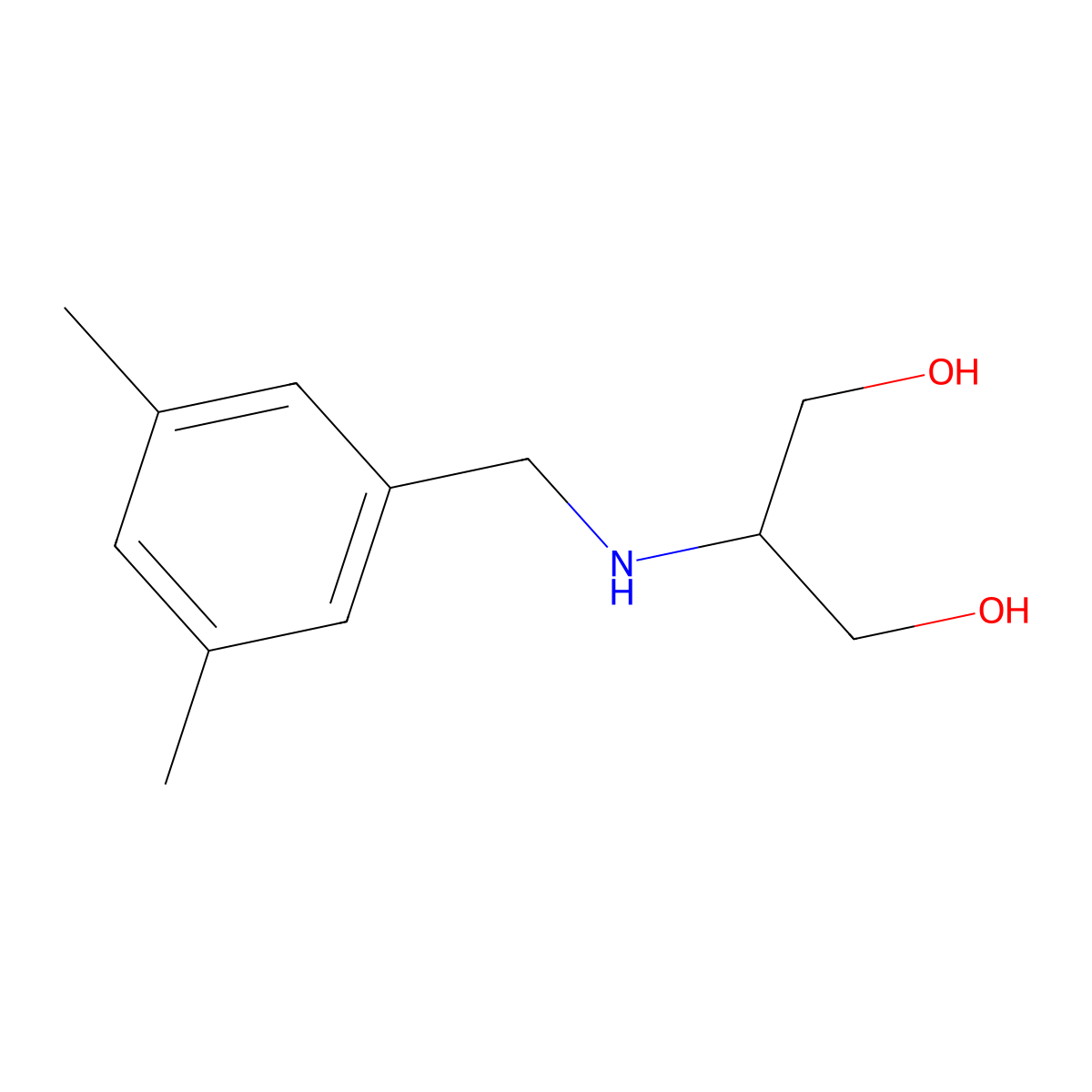 2-{[(3,5-Dimethylphenyl)methyl]amino}propane-1,3-diol molecular structure, CAS 1487176-55-5