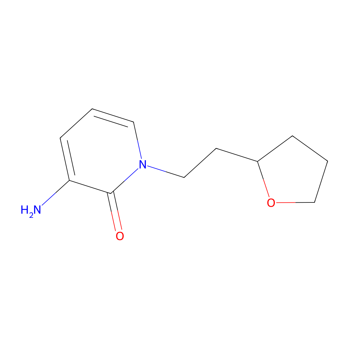 3-Amino-1-(2-(tetrahydrofuran-2-yl)ethyl)pyridin-2(1h)-one molecular structure, CAS 1487185-45-4