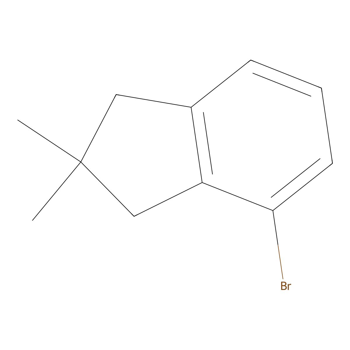 4-bromo-2,2-dimethyl-2,3-dihydro-1H-indene molecular structure, CAS 1487188-84-0