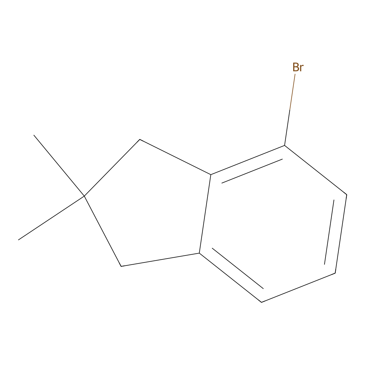 4-bromo-2,2-dimethyl-2,3-dihydro-1H-indene molecular structure, CAS 1487188-84-0