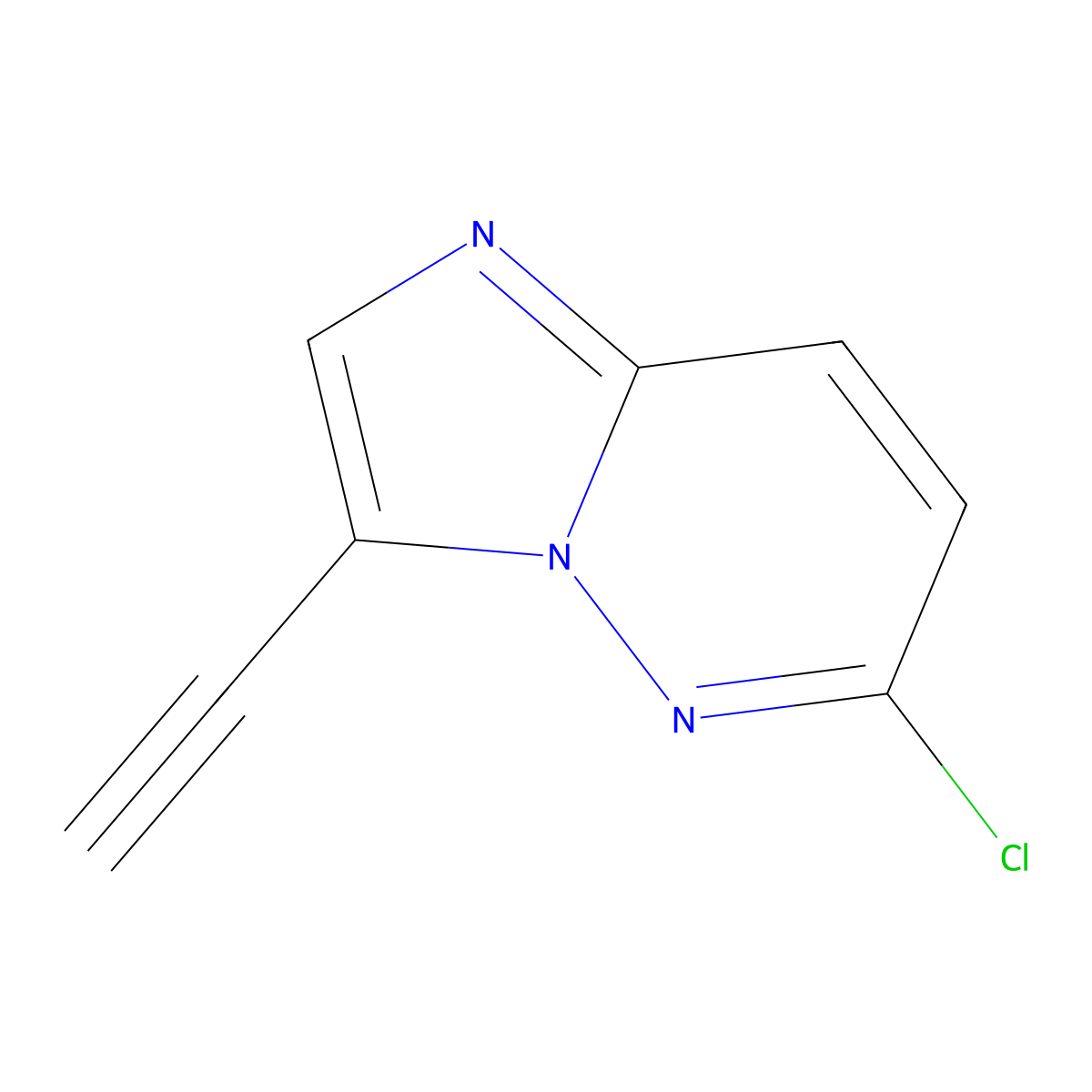 6-Chloro-3-ethynylimidazo[1,2-b]pyridazine molecular structure, CAS 1487219-84-0