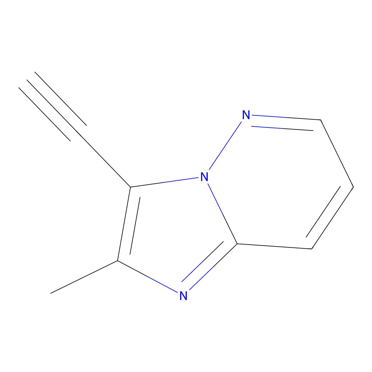 3-Ethynyl-2-methylimidazo[1,2-b]pyridazine molecular structure, CAS 1487220-23-4