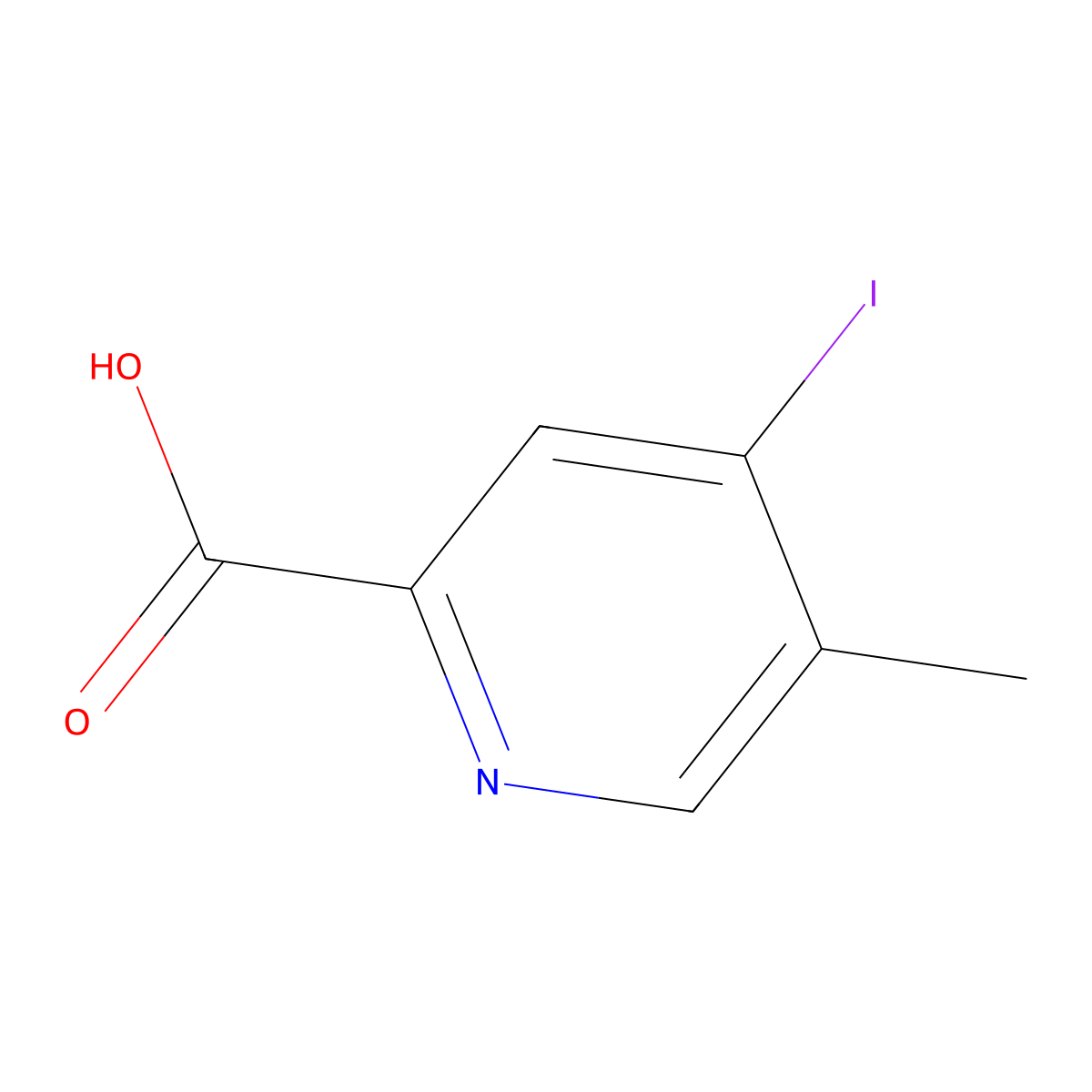 4-Iodo-5-methylpicolinic acid molecular structure, CAS 1487221-92-0