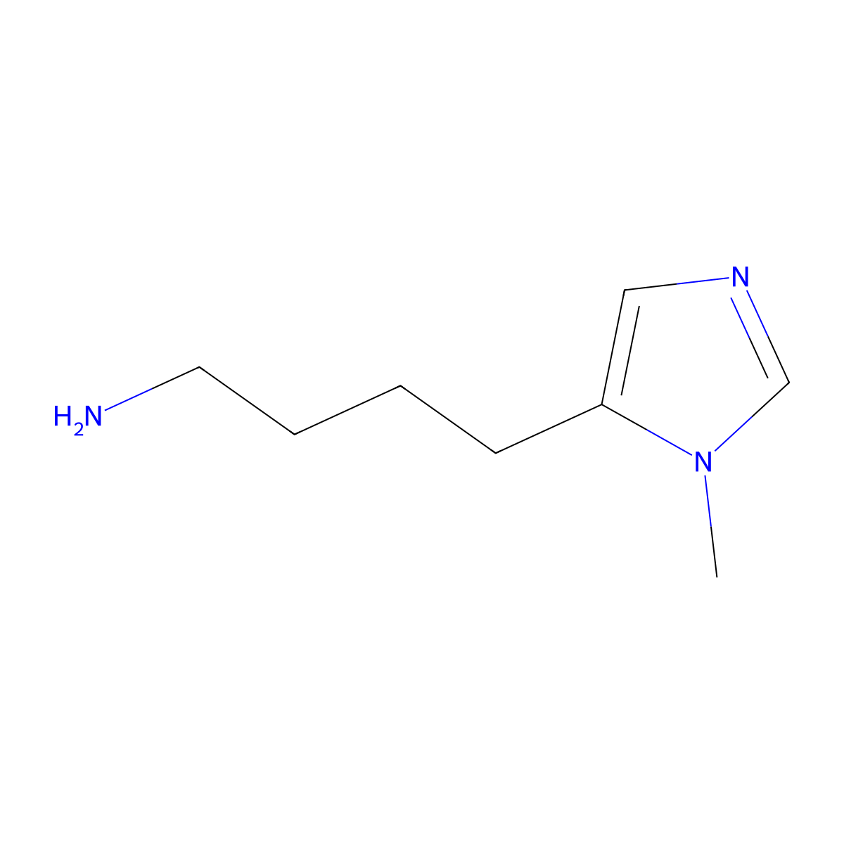 4-(1-Methyl-1h-imidazol-5-yl)butan-1-amine molecular structure, CAS 1487240-79-8