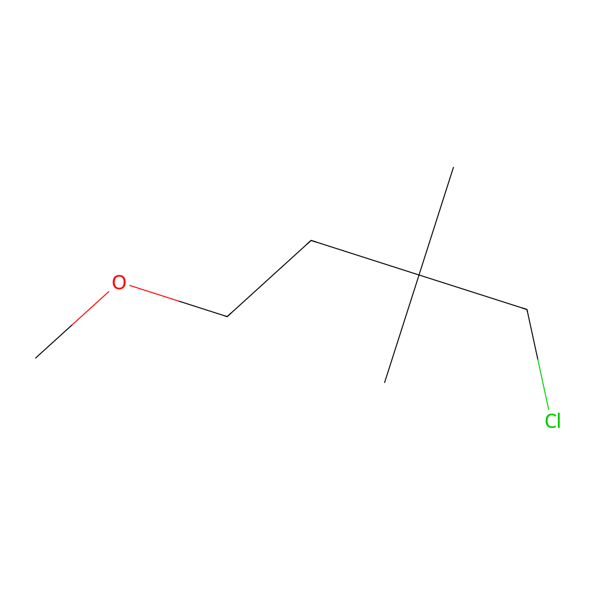 1-Chloro-4-methoxy-2,2-dimethylbutane molecular structure, CAS 1487241-50-8