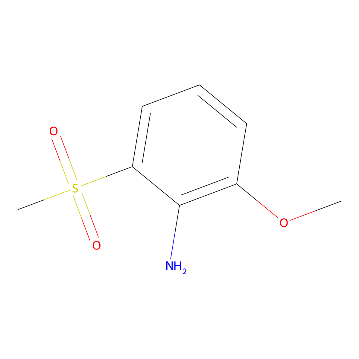 2-Methanesulfonyl-6-methoxyaniline molecular structure, CAS 148726-71-0