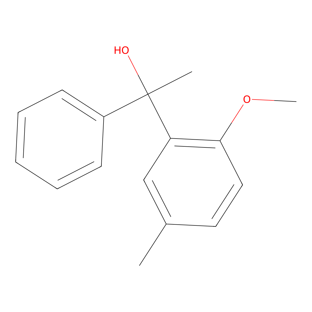 2-Methoxy-alpha,5-dimethyl-alpha-phenylbenzenemethanol molecular structure, CAS 1487273-74-4